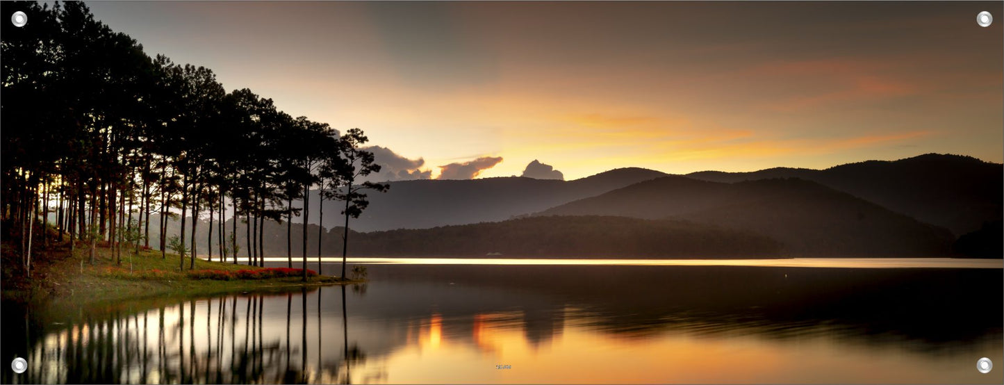 LANDSCHAFT WANDBILDER POSTER DEKO BILDER XXL 160x60 SONNENUNTERGANG SEE NATUR