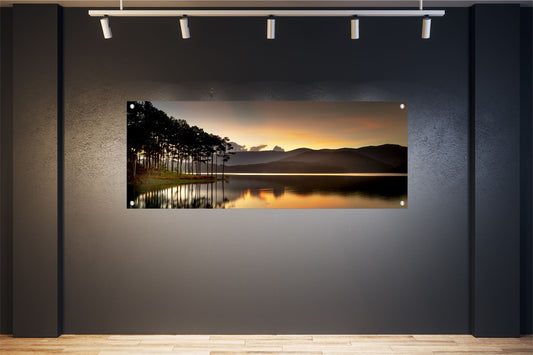 LANDSCHAFT WANDBILDER POSTER DEKO BILDER XXL 160x60 SONNENUNTERGANG SEE NATUR