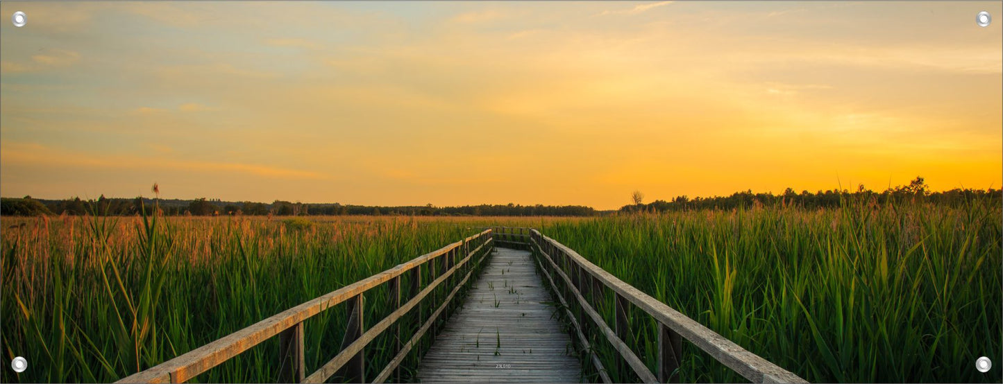 LANDSCHAFT WANDBILDER POSTER DEKO BILDER GROSS INNEN AUSSEN HOLZBRÜCKE NATUR