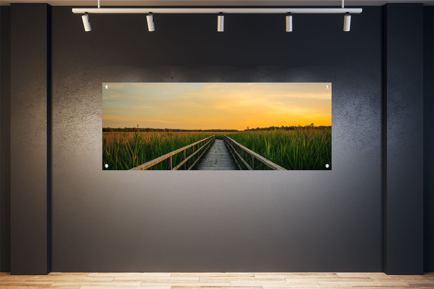 LANDSCHAFT WANDBILDER POSTER DEKO BILDER GROSS INNEN AUSSEN HOLZBRÜCKE NATUR