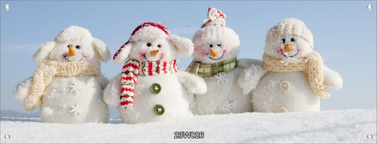 Winter Wandbild Poster Druck XXL 160x60 m Schneemänner Schnee