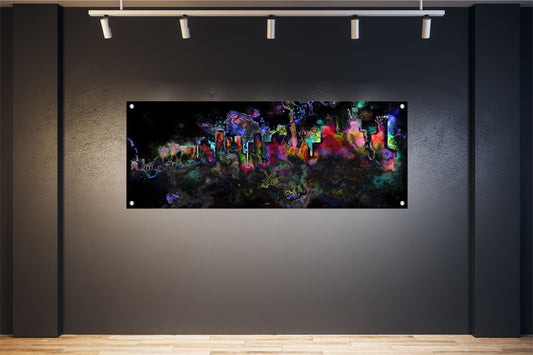 ABSTRAKTE WANDBILDER POSTER DEKO BILDER XXL 160x60 BUNT MALEREI MODERN
