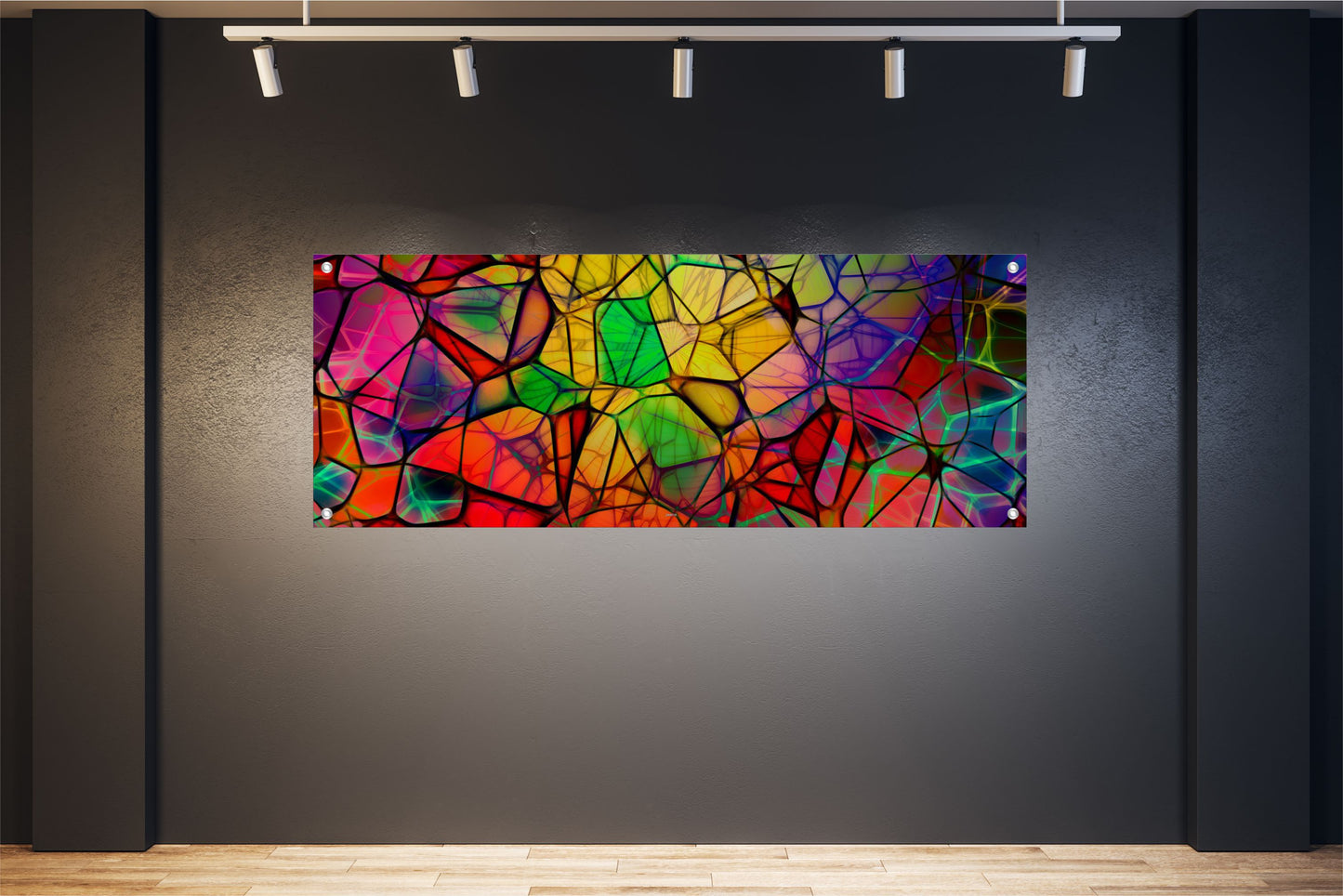 ABSTRAKTE WANDBILDER POSTER DEKO BILDER XXL 160x60 MOSAIK BUNT MODERN