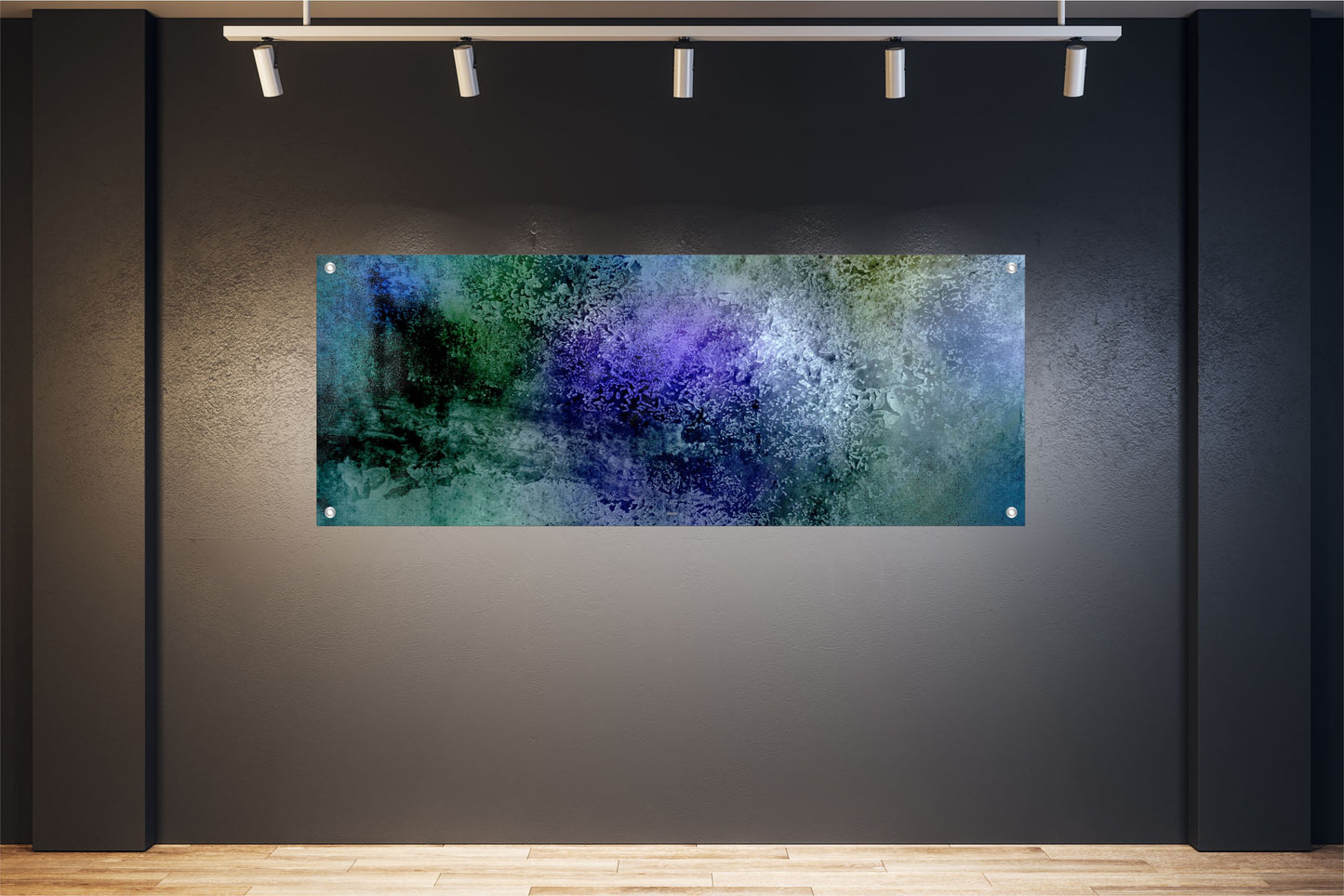 ABSTRAKTE WANDBILDER POSTER DEKO BILDER XXL 160x60 KUNST MODERN BLAU