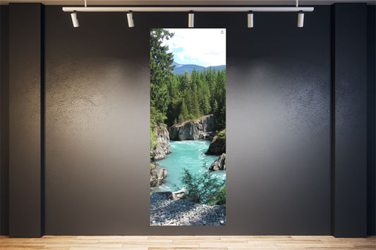 LANDSCHAFT WANDBILDER POSTER DEKO BILDER XXL 60x160 WALD FLUSS NATUR