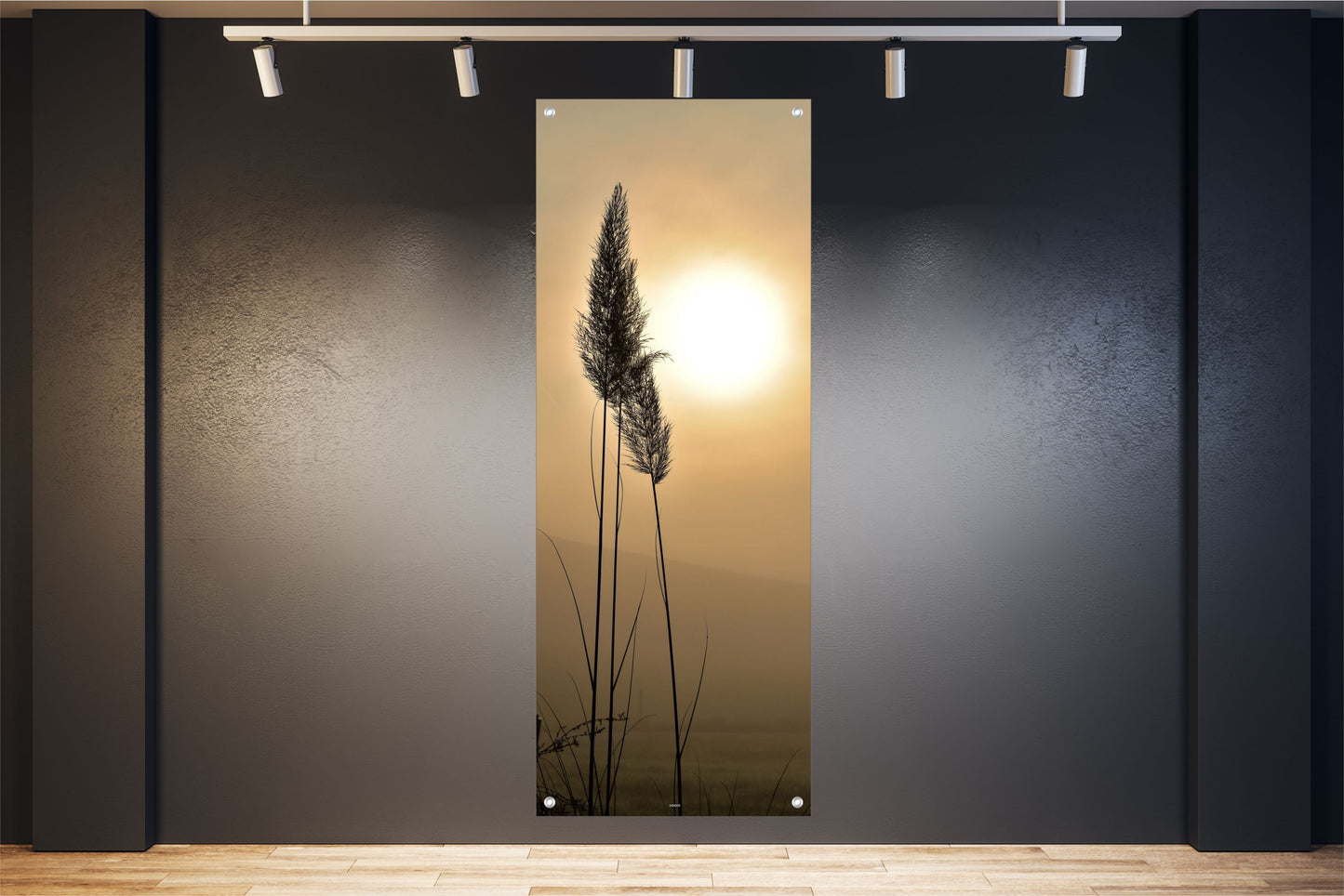 NATUR WANDBILDER POSTER DEKO BILDER XXL 60x160 LANDSCHAFT PAMPGRAS SONNE