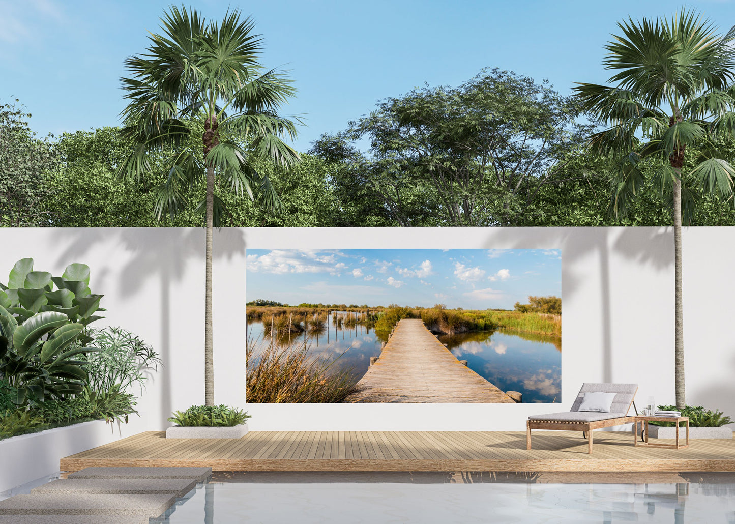 Outdoor Bild Banner Außen Gartenposter wetterfest 370x180 Landschaft See