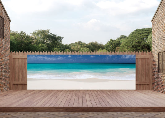 Outdoor Bild Banner Außen Gartenposter wetterfest 560x180 Strand Meer Natur