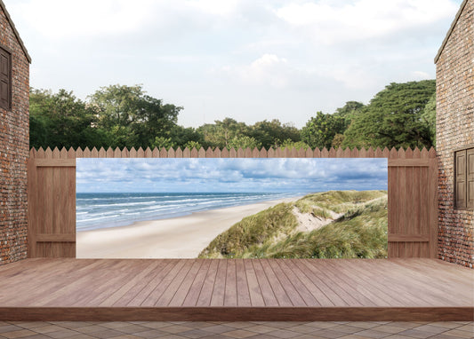 Outdoor Bild Banner Außen Gartenposter wetterfest 560x180 Landschaft Meer Strand