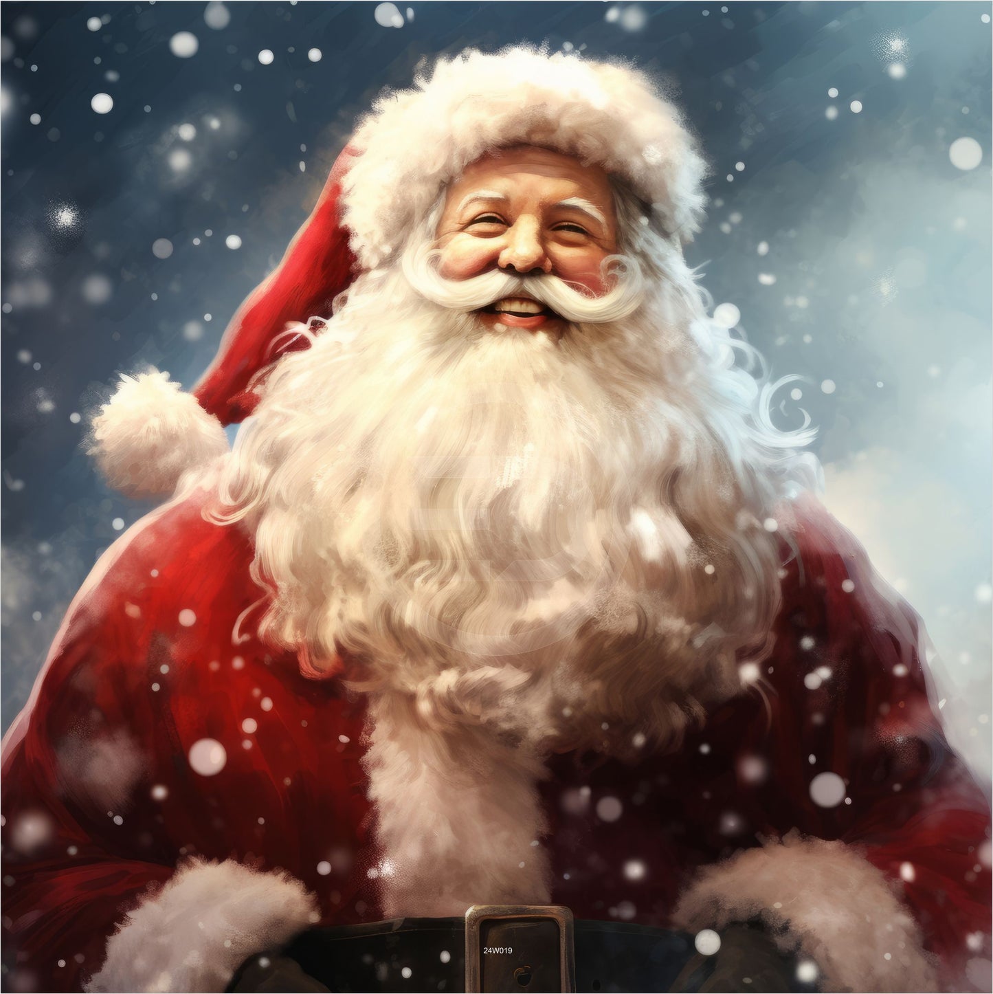 Outdoor Bild Banner Außen Gartenposter wetterfest 180x180 Weihnachtsmann Schnee