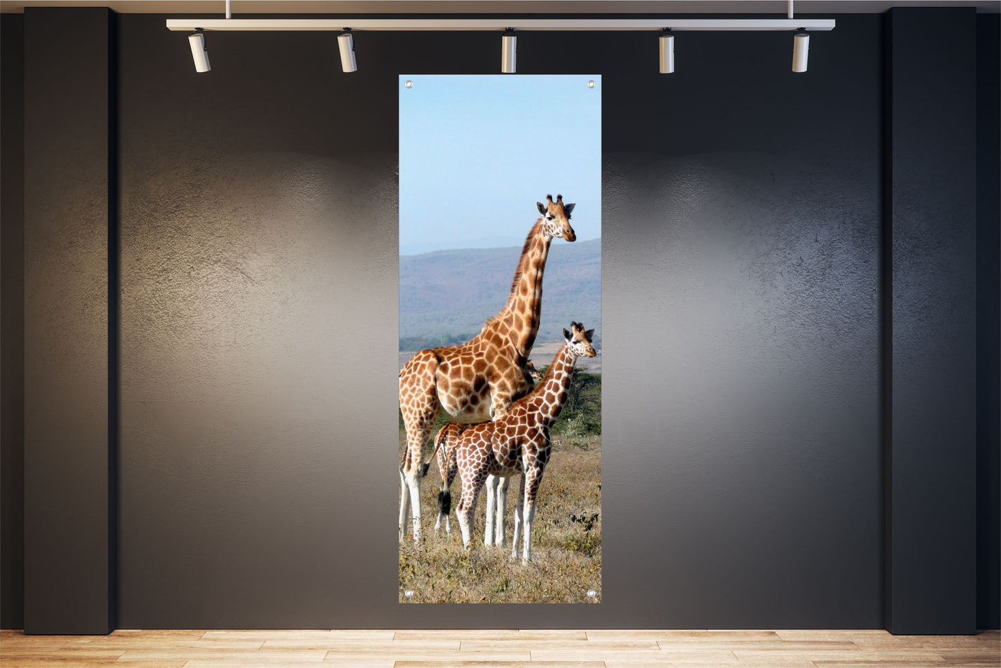 TIER WANDBILDER POSTER DEKO BILDER XXL 60x160 GIRAFFEN SAVANNE NATUR