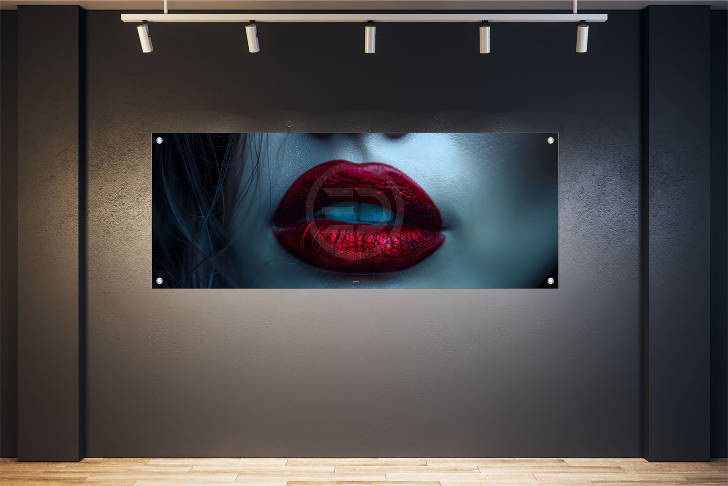 ABSTRAKTE WANDBILDER POSTER DEKO BILDER XXL 160x60 FRAU ROTE LIPPEN