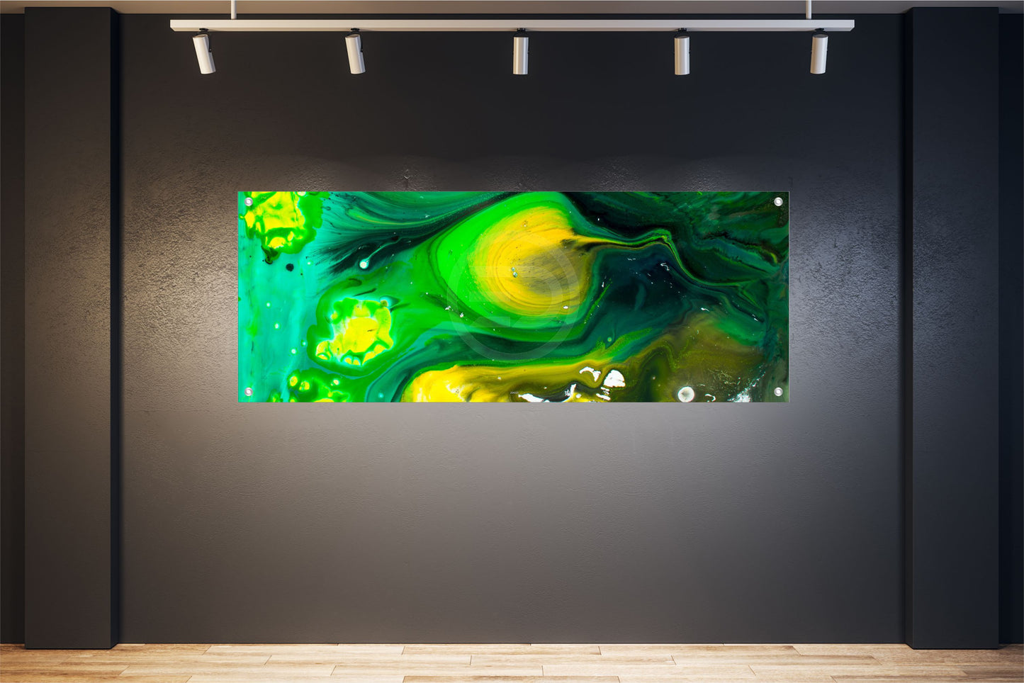 ABSTRAKTE WANDBILDER POSTER DEKO BILDER XXL 160x60 KUNST LIQUID GRÜN