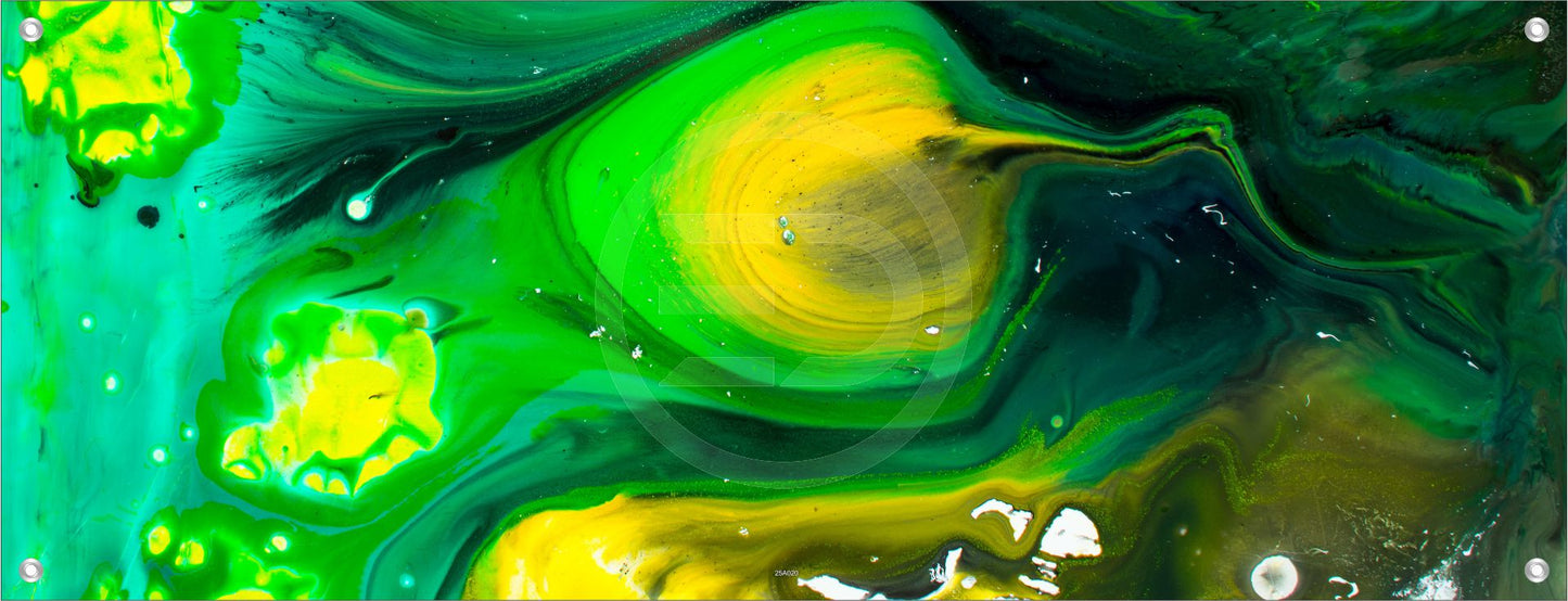 ABSTRAKTE WANDBILDER POSTER DEKO BILDER XXL 160x60 KUNST LIQUID GRÜN