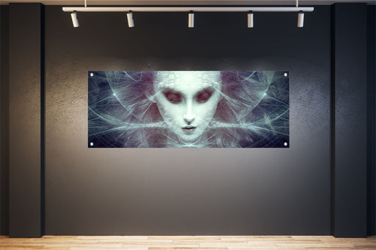 WANDBILD POSTER BILDER XXL 160x60 FANTASIE FRAU GESICHT GEIST INNEN AUSSEN