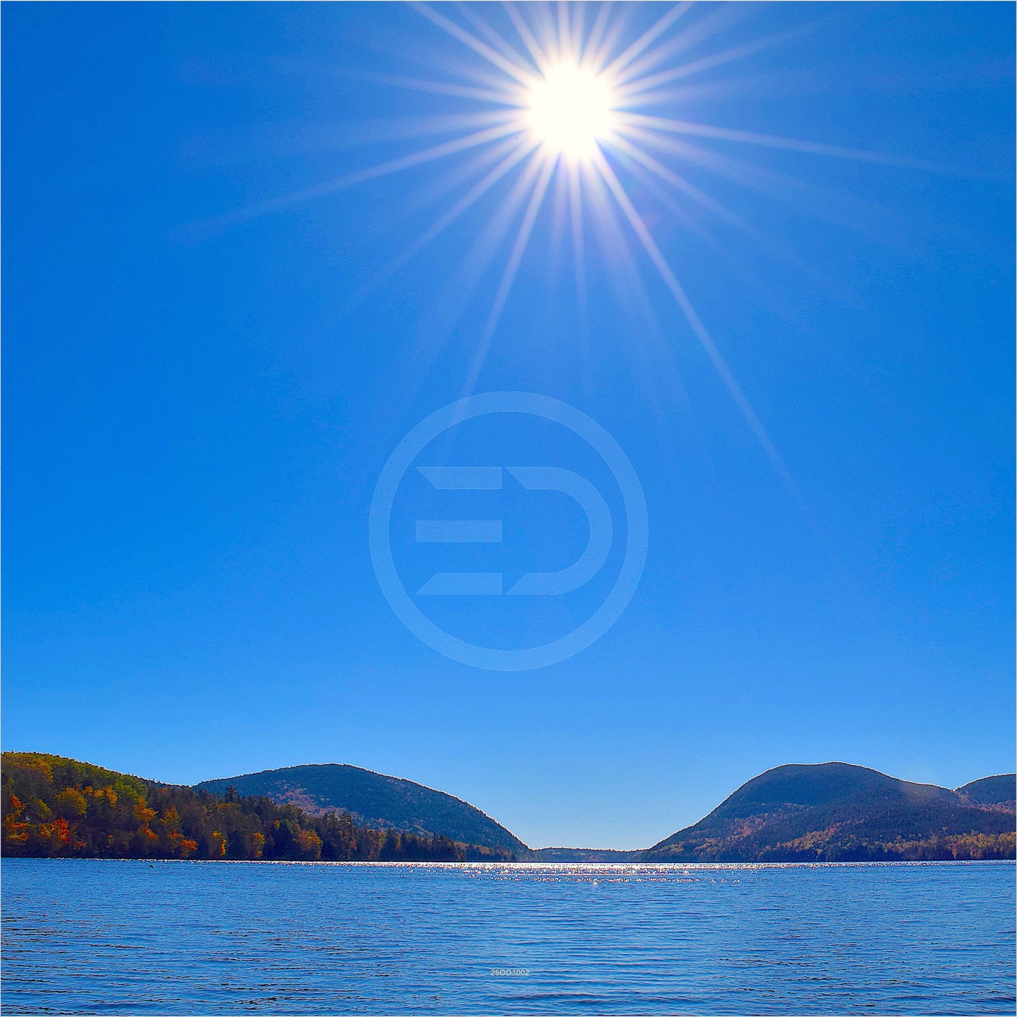Outdoor Bild Banner Außen Gartenposter Wetterfest 180x180 Landschaft Meer Sonne