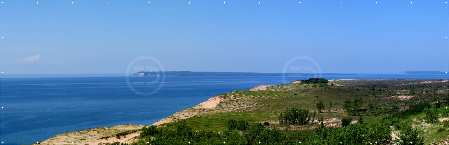 Outdoor Bild Banner Außen Gartenposter wetterfest 560x180 Insel Küste Meer