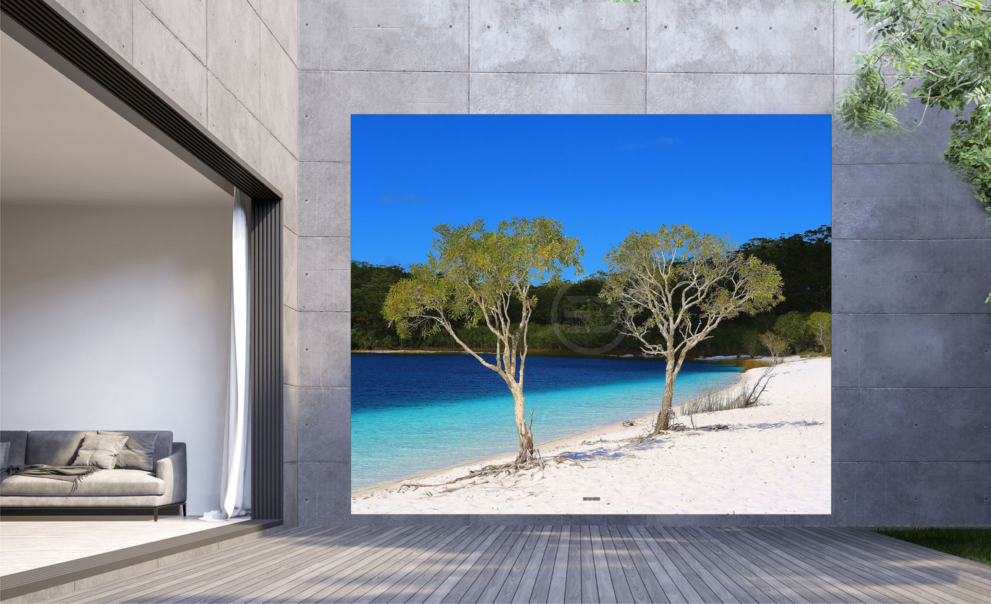 Outdoor Bild Banner Außen Gartenposter wetterfest XXL 300x250 Natur Landschaft Strand