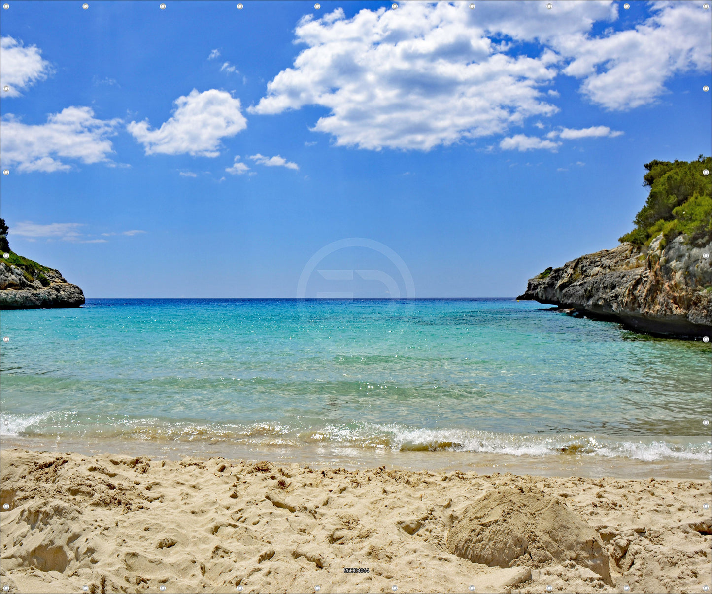 Outdoor Bild Banner Außen Gartenposter wetterfest XXL 300x250 Meer Bucht Felsen