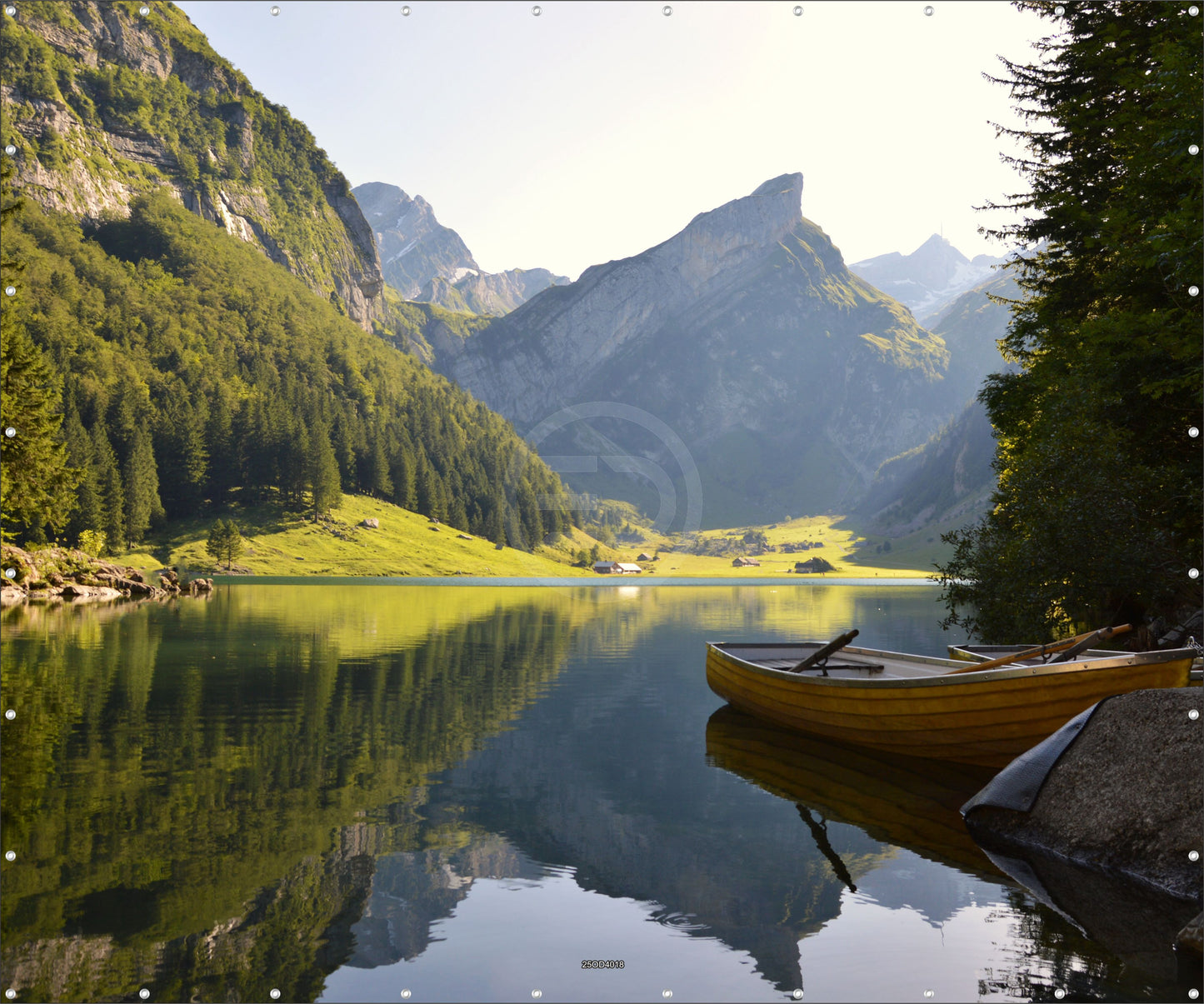 Outdoor Bild Banner Außen Gartenposter wetterfest XXL 300x250 Berge See Natur