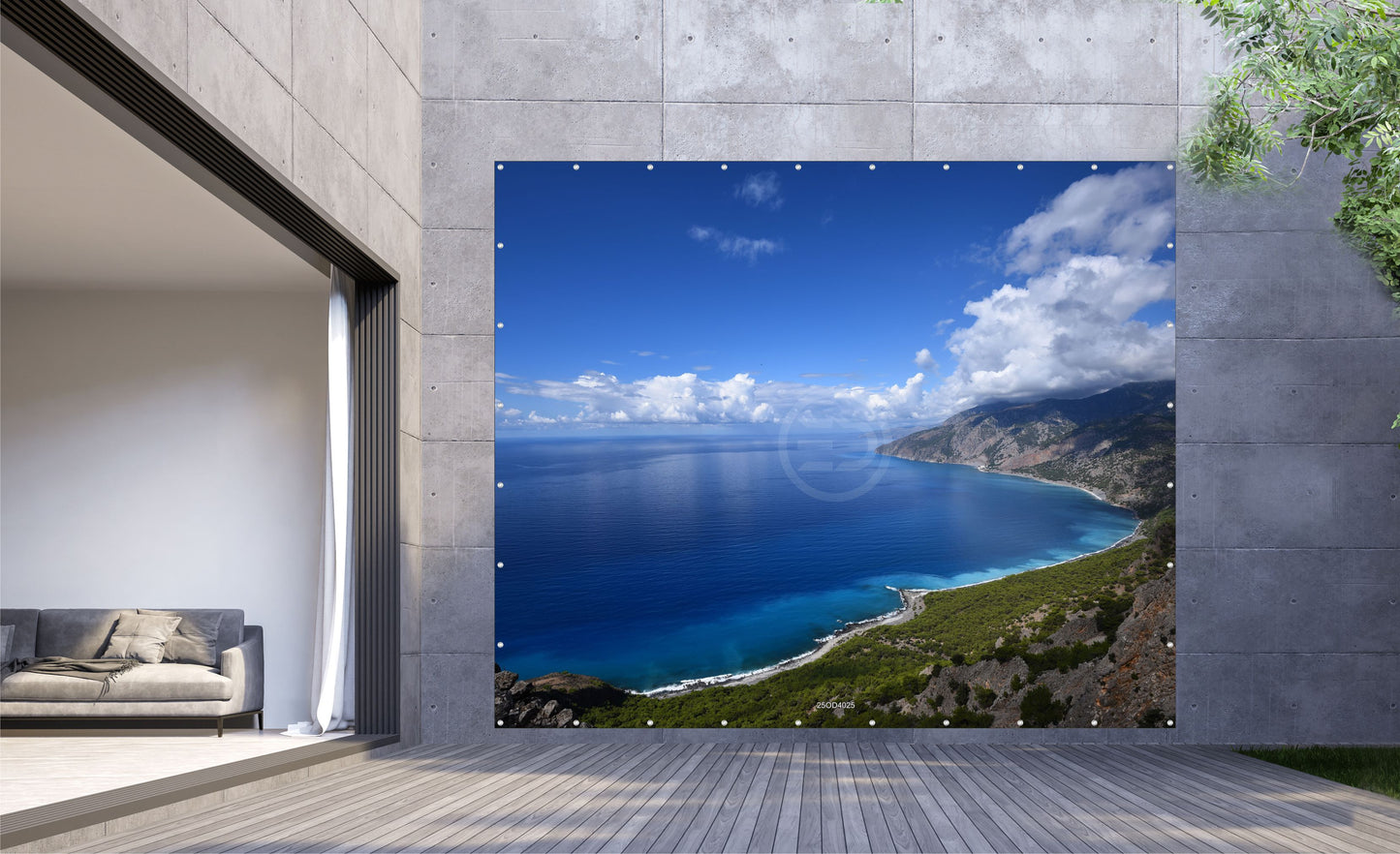 Outdoor Bild Banner Außen Gartenposter wetterfest XXL 300x250 Küste Insel Meer