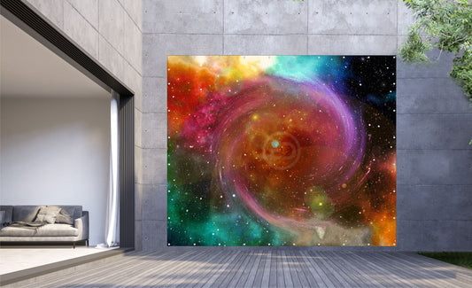 Outdoor Bild Banner Außen Gartenposter wetterfest XXL 300x250 Kunst Abstrakt Bunt