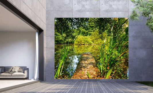 Outdoor Bild Banner Gartenposter Außen wetterfest XXL 300x250 See Landschaft Natur