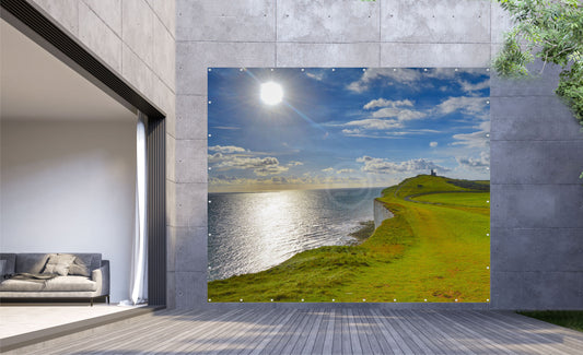 Outdoor Bild Banner Gartenposter Außen wetterfest XXL 300x250 Landschaft Küste Meer