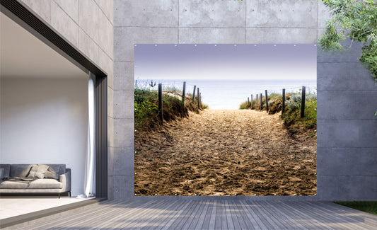 Outdoor Bild Banner Gartenposter Außen wetterfest XXL 300x250 Sand Dünen Meer