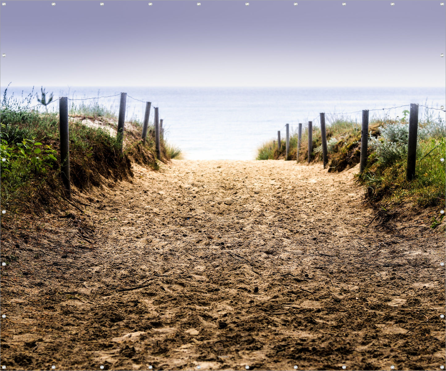 Outdoor Bild Banner Gartenposter Außen wetterfest XXL 300x250 Sand weg Dünen Meer