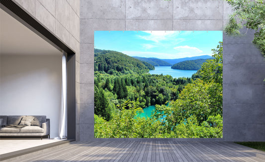 Outdoor Bild Banner Gartenposter Außen wetterfest XXL 300x250 Landschaft Aussicht Natur