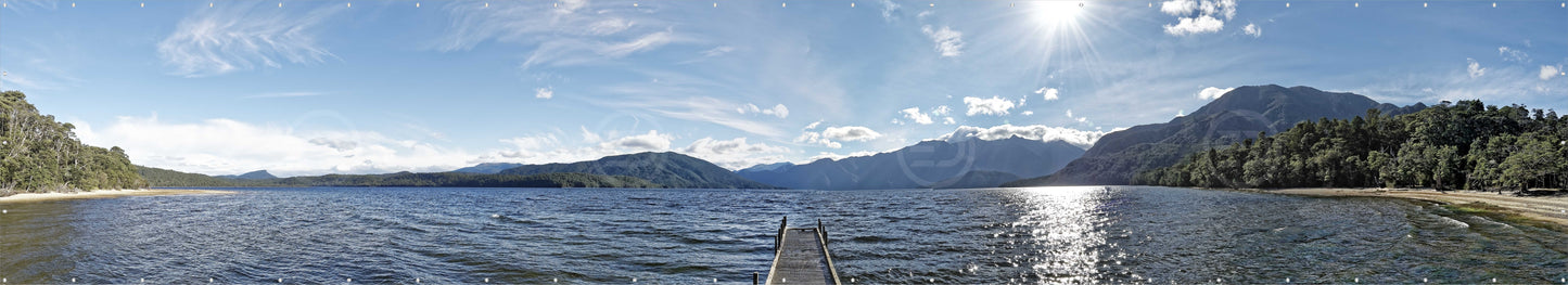 OUTDOOR BANNER GARTENPOSTER WETTERFEST XXL 1000x180 NATUR SEE LANDSCHAFT