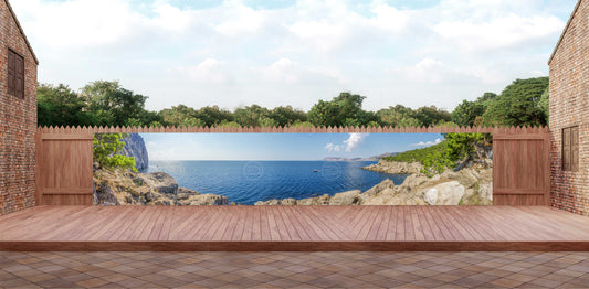 OUTDOOR BANNER GARTENPOSTER WETTERFEST XXL 1000x180 NATUR KÜSTE MEER