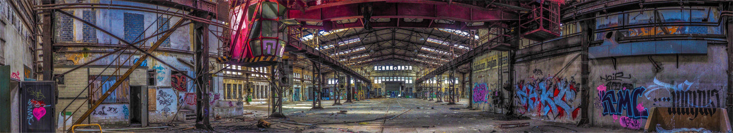 OUTDOOR BANNER GARTENPOSTER WETTERFEST XXL 1000x180 NATUR HALLE GRAFFITTI