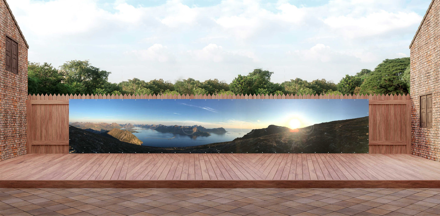 OUTDOOR BANNER GARTENPOSTER WETTERFEST XXL 1000x180 NATUR AUSSICHT MEER