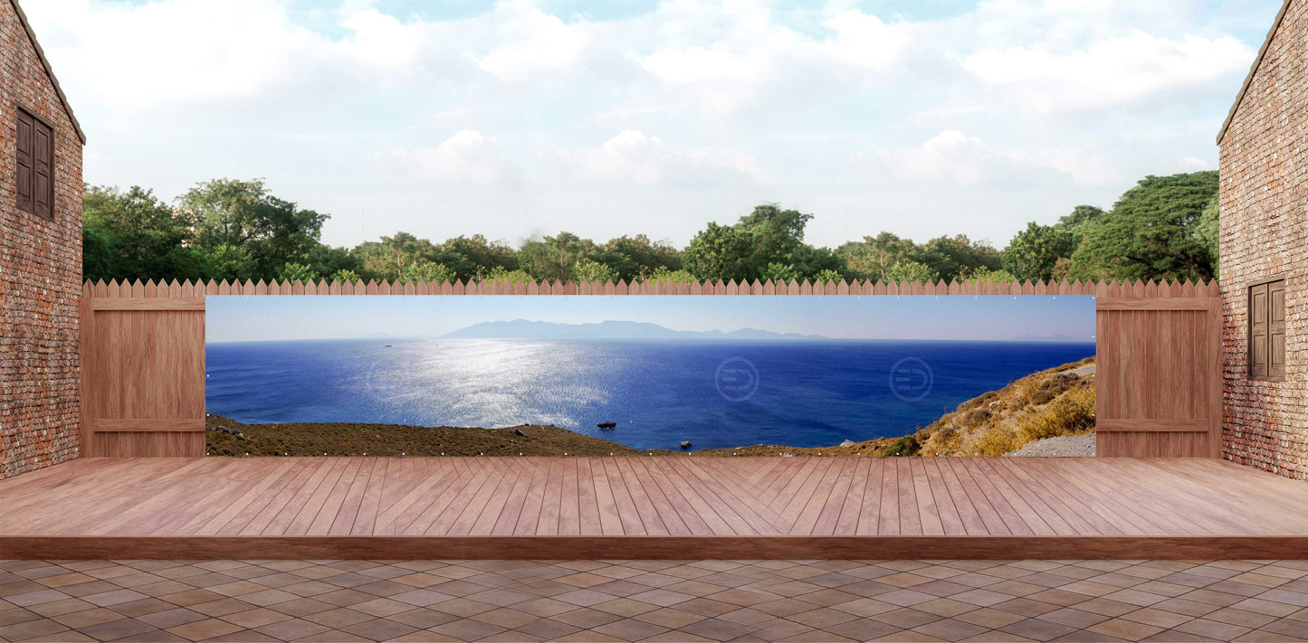 OUTDOOR BANNER GARTENPOSTER WETTERFEST XXL 1000x180 NATUR MEER AUSSICHT