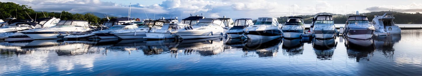 OUTDOOR BANNER GARTENPOSTER WETTERFEST XXL 1000x180 NATUR BOOTE HAFEN