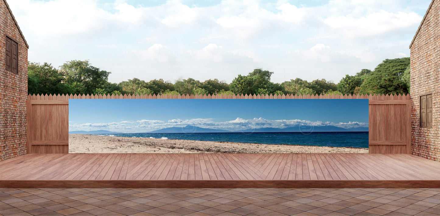 OUTDOOR BANNER GARTENPOSTER WETTERFEST XXL 1000x180 NATURSTRAND MEER