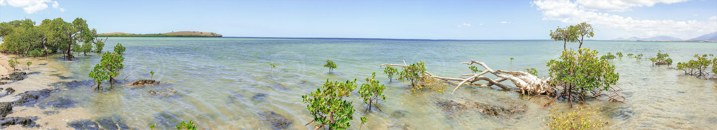 OUTDOOR BANNER GARTENPOSTER WETTERFEST XXL 1000x180 NATUR UFER LANDSCHAFT