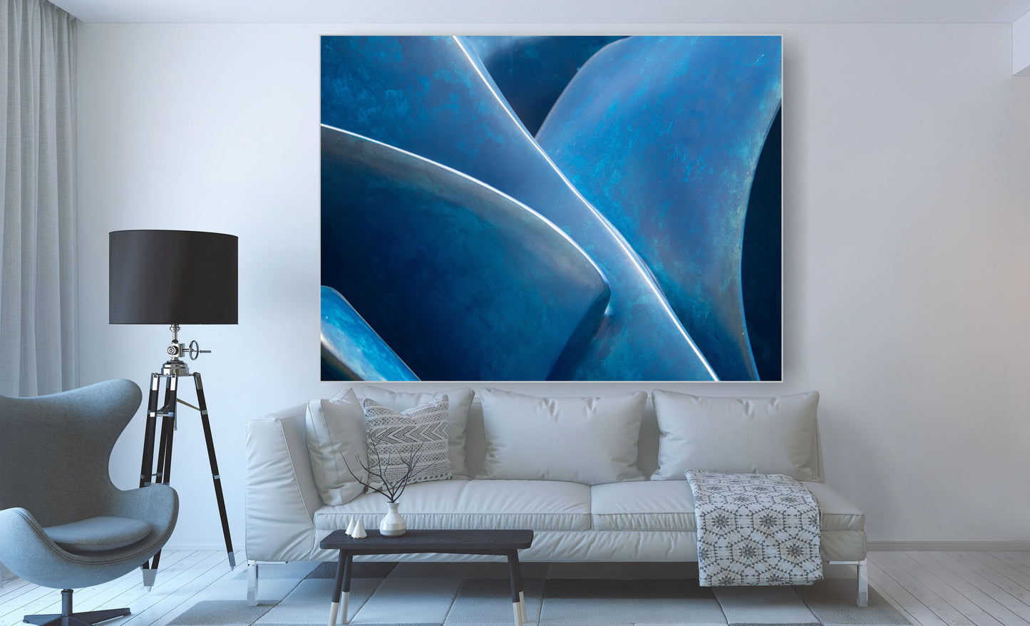 WANDBILD MIT RAHMEN 200x150 ABSTRAKT BILDER XXL WOHNZIMMER KUNST METALLISCH