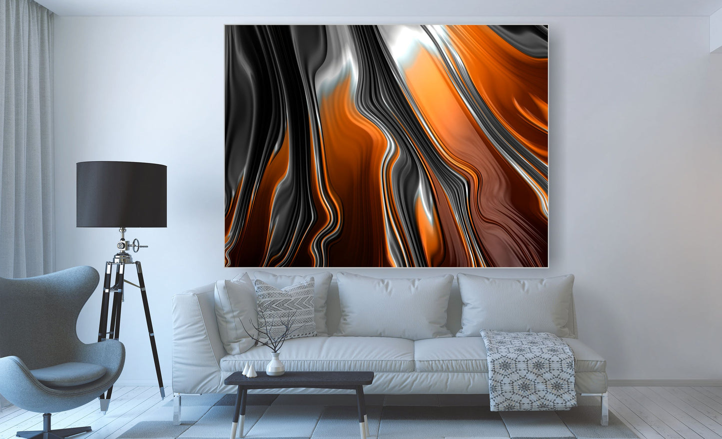 WANDBILD MIT RAHMEN 200x150 ABSTRAKT BILDER XXL WOHNZIMMER KUNST MODERN