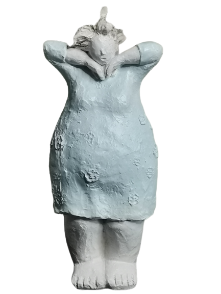 EXNER DEKO FIGUR SKULPTUR CRIVA FRAU STEHEND HÖHE 29 cm MODERN ABSTRAKT