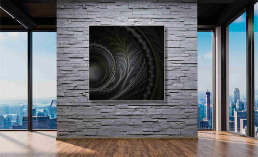 WANDBILD ALURAHMEN XXL ABSTRAKTE BILDER WOHNZIMMER 120x120 MODERNE KUNST