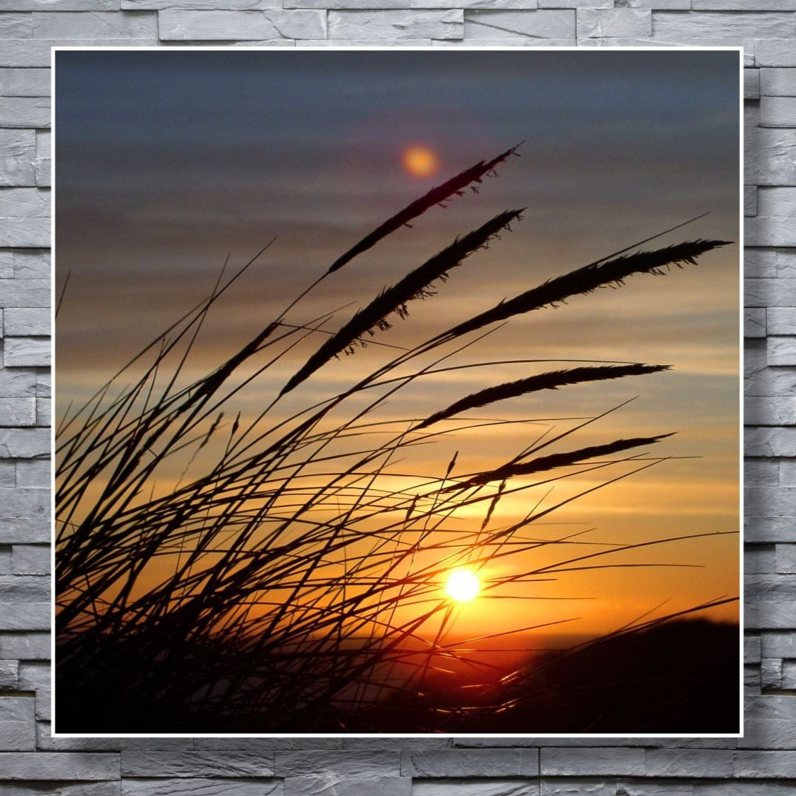 WANDBILDER MIT RAHMEN NATUR BILDER XXL MODERN WOHNZIMMER ABENDSONNE