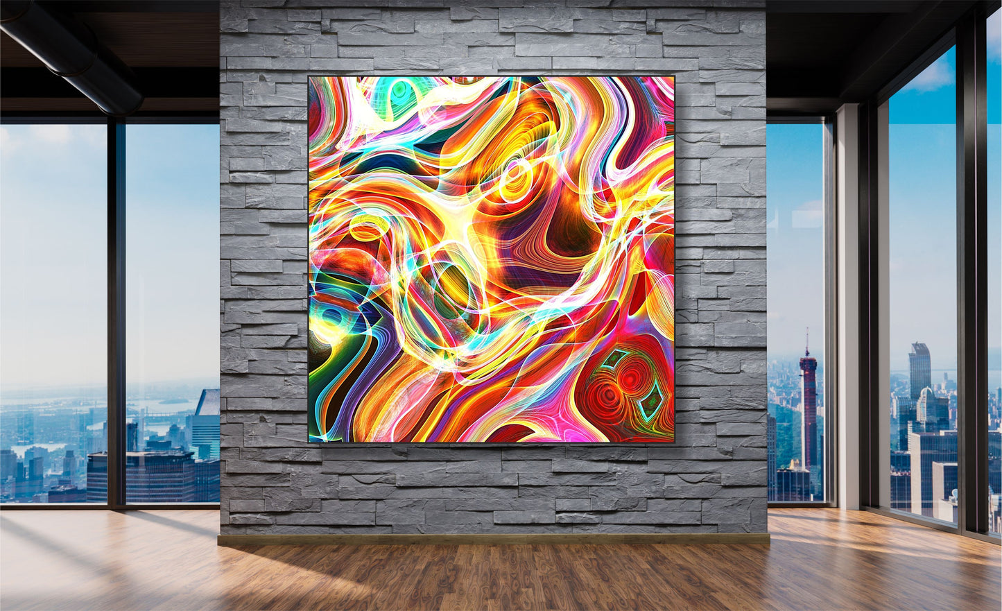 WANDBILDER ALURAHMEN ABSTRAKTE BILDER WOHNZIMMER 150x150 KUNST KREATIV