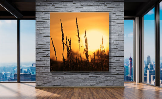 WANDBILDER ALURAHMEN ABSTRAKTE BILDER WOHNZIMMER 150x150 SONNENUNTERGANG