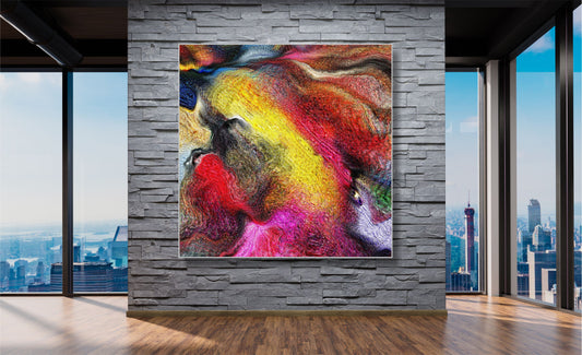 WANDBILDER ALURAHMEN ABSTRAKTE BILDER WOHNZIMMER 150x150 BUNT KREATIV