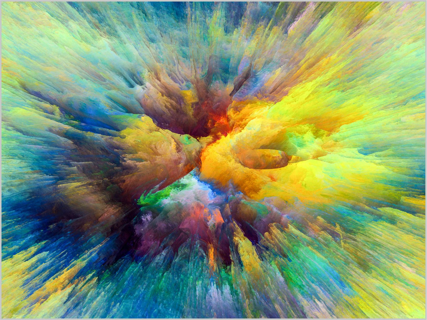 WANDBILD ALURAHMEN 200x150 ABSTRAKTE BILDER WOHNZIMMER XXL FARBEN EXPLOSION