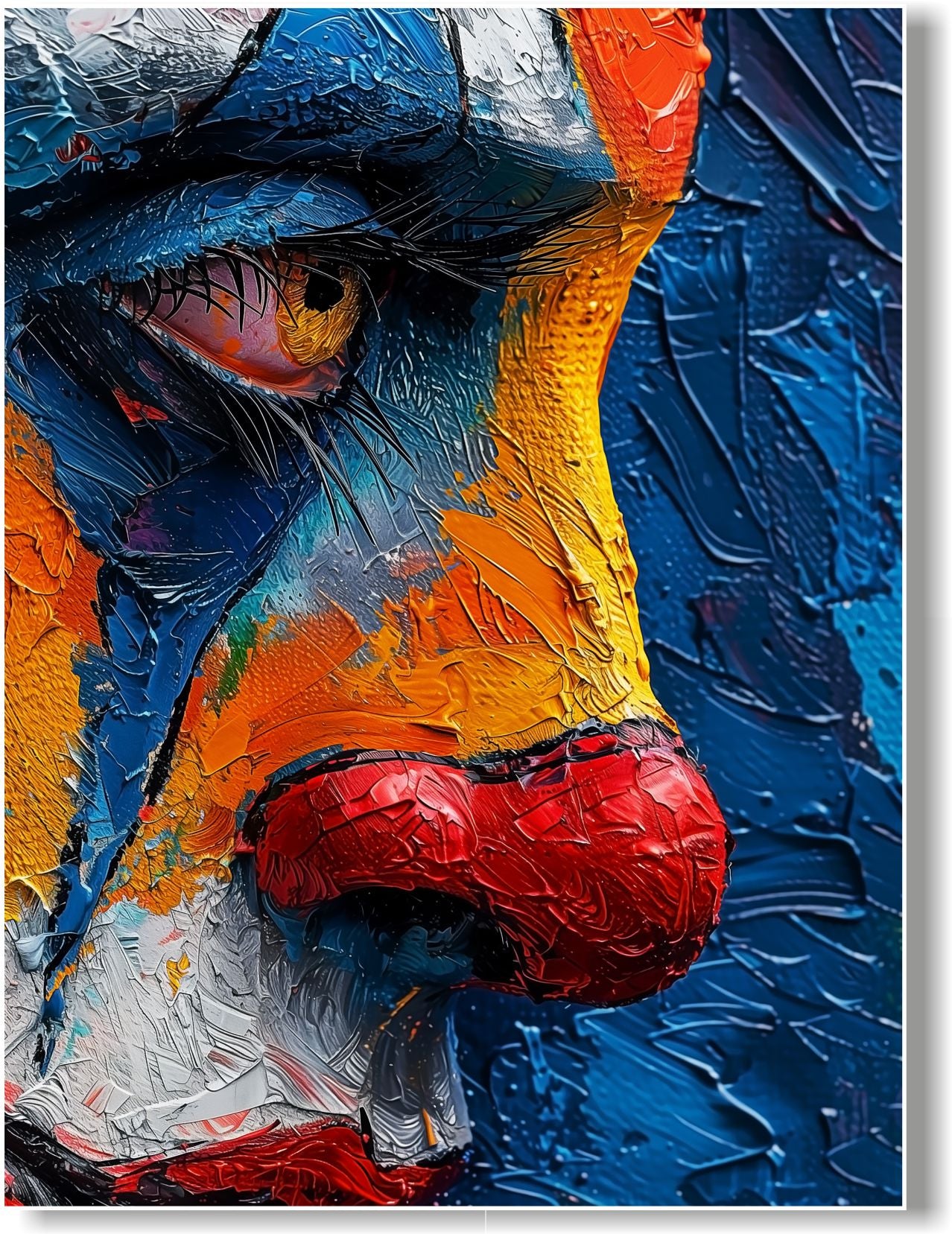 WANDBILDER MIT RAHMEN ABSTRAKT BILDER XXL MODERN WOHNZIMMER GESICHT KUNST BUNT