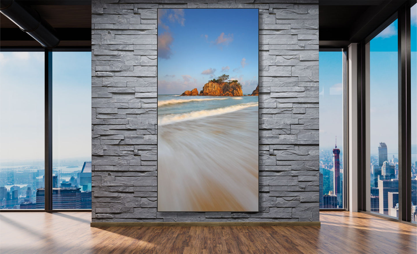 WANDBILDER MIT RAHMEN MEER BILDER XXL MODERN WOHNZIMMER STRAND